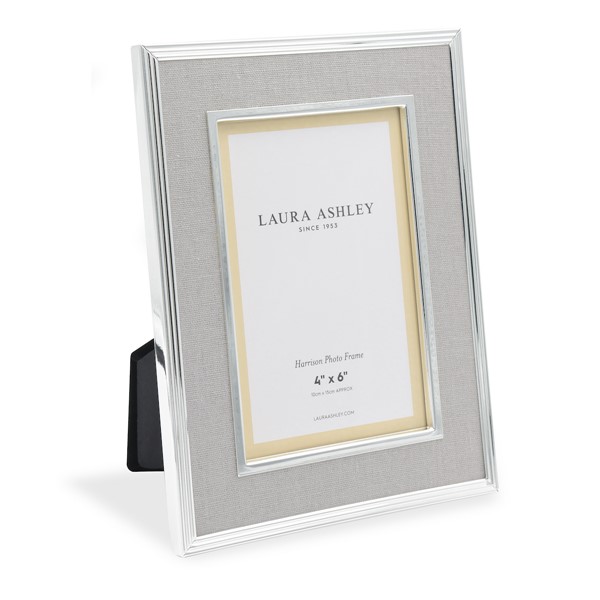 (image for) Harrison Photo Frame Pale Charcoal Linen 4" x 6"